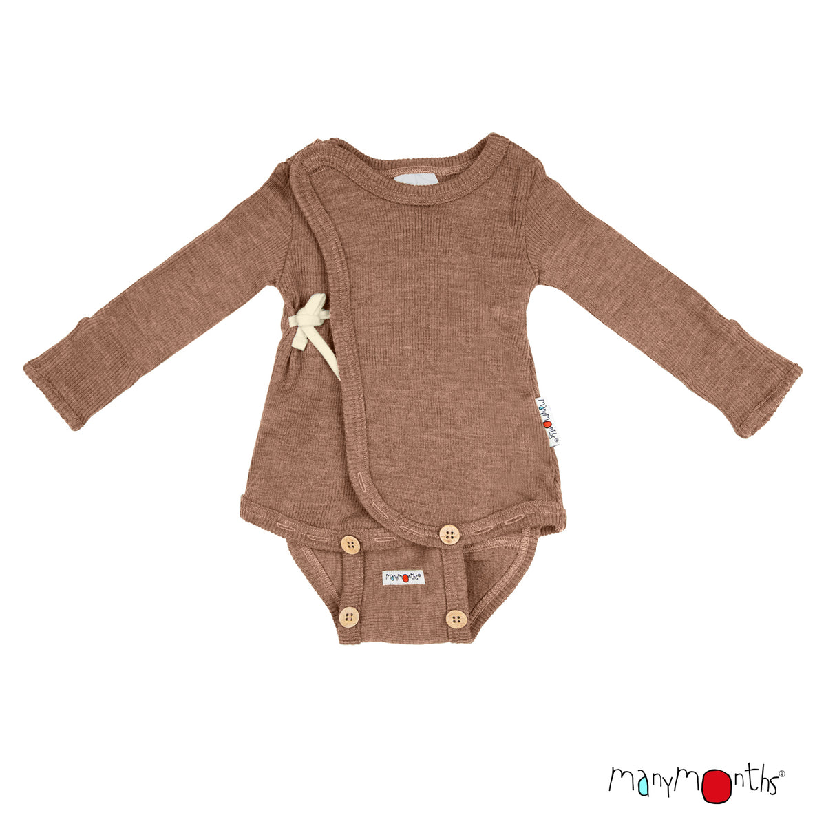 Body kimono en laine mérinos évolutif ManyMonths, coloris beige Callisto Moon – collection 2026/2027