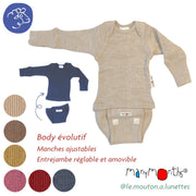 Body/Shirt ManyMonths évolutif en laine mérinos – PREVENTE 2026/27