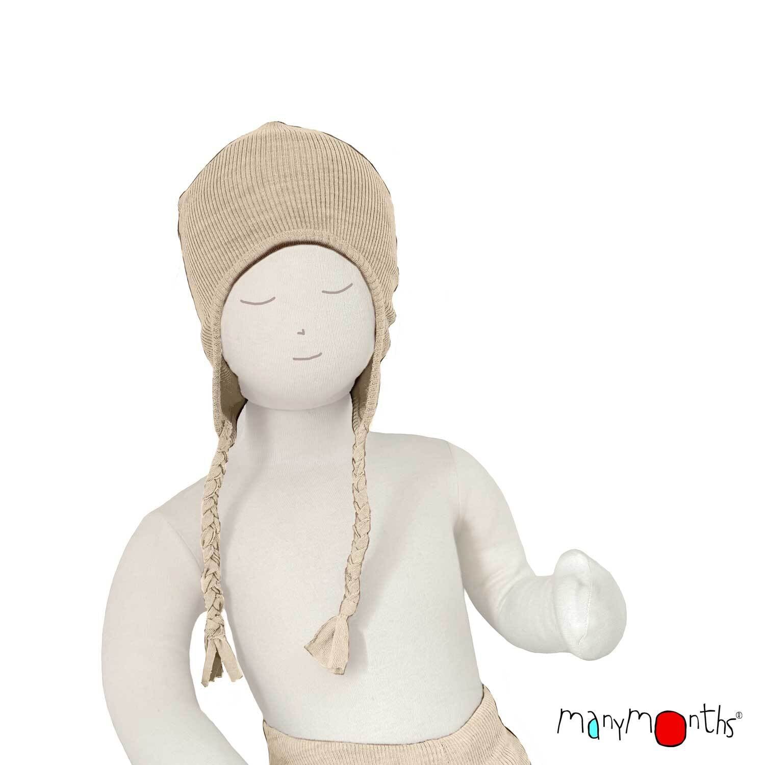 Bonnet en laine mérinos ManyMonths, coloris écru Toasted Coconut – collection 2026/2027