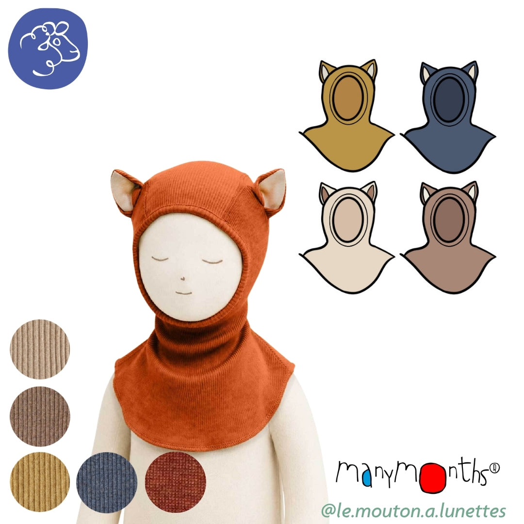 ManyMonths Cagoule Renard évolutive en laine mérinos - Nouveauté Cagoule Fox ManyMonths en laine mérinos – collection 2026/2027
