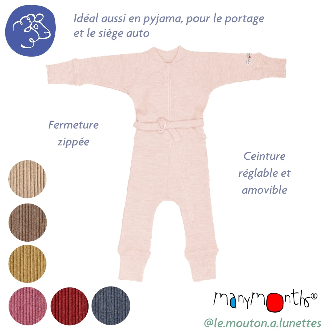 ManyMonths Combinaison bébé évolutive en laine mérinos Manymonths en laine mérinos – collection 2026/2027