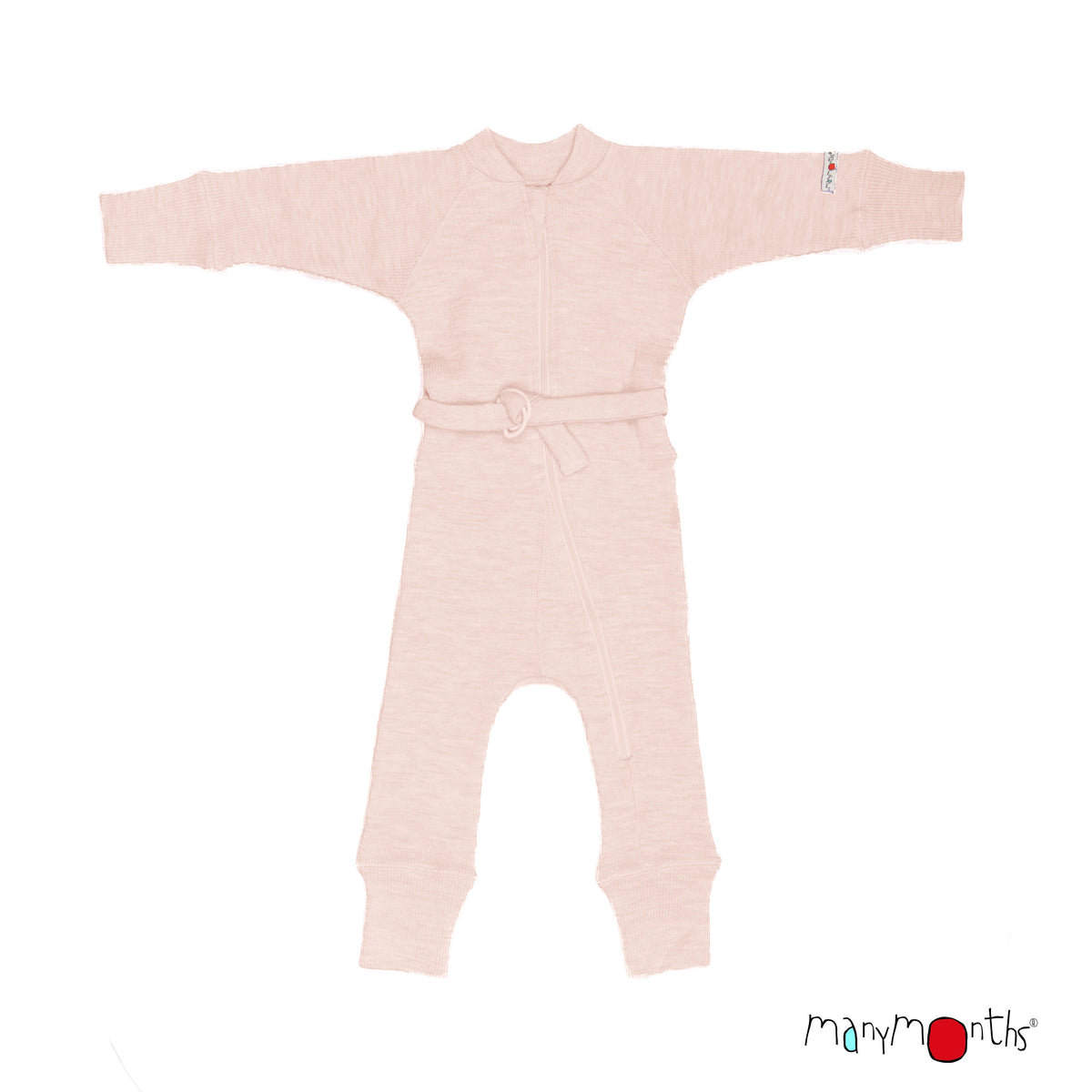 Combinaison bébé évolutive en laine mérinos ManyMonths, coloris écru Toasted Coconut – collection 2026/2027