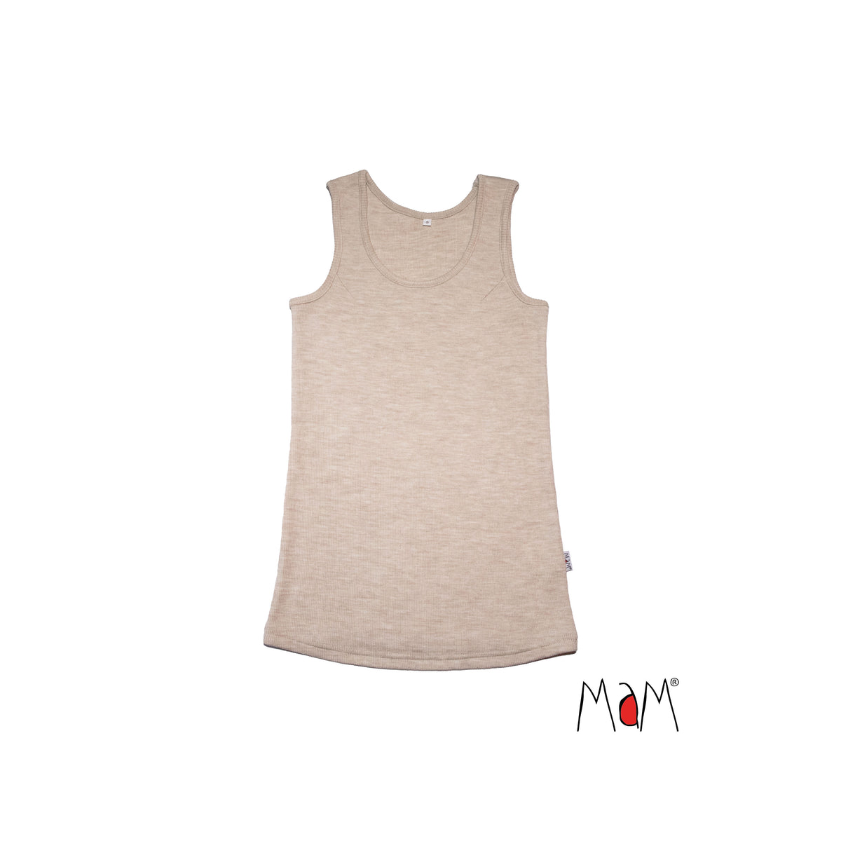 Débardeur femme en laine mérinos MaM, coloris beige Toasted Coconut – collection 2026/2027