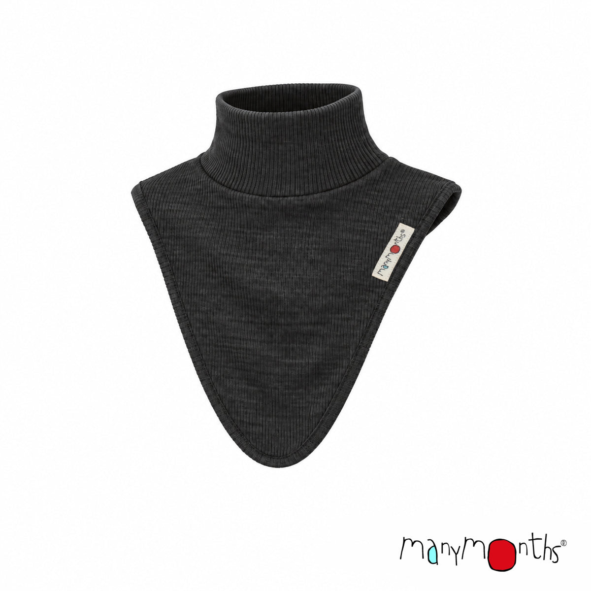 Dickie ManyMonths en laine mérinos, col en laine mérinos enfant et adulte, coloris noir Foggy Black – collection 2026/2027