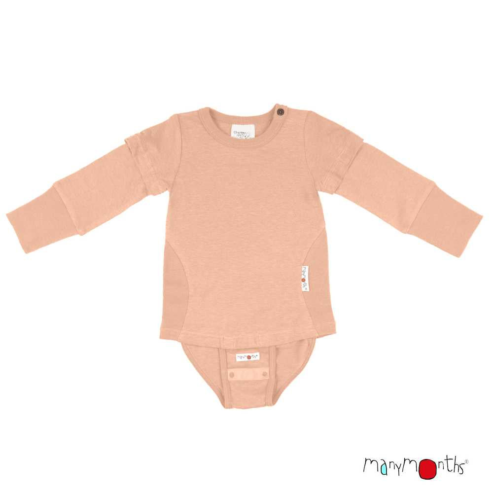 body bébé évolutif chanvre coton bio ManyMonths ECO Hempies mixte abricot apricot cheese