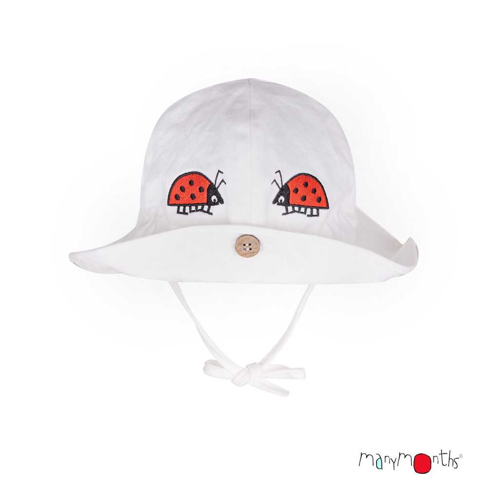 chapeau bébé enfant évolutif été chanvre coton bio ManyMonths ECO Hempies mixte broderie coccinelle