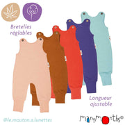 salopette romper bébé évolutif chanvre coton bio ManyMonths ECO Hempies mixte