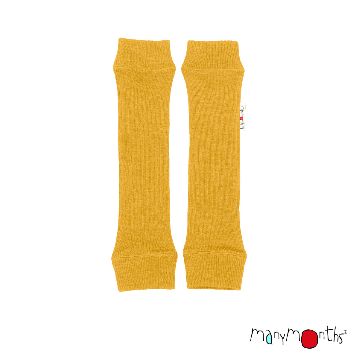 Jambières ManyMonths Enfant en laine mérinos, coloris jaune Golden Star – collection 2026/2027