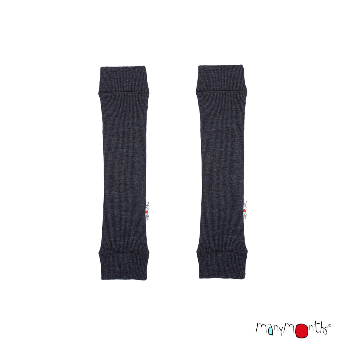 Jambières ManyMonths Enfant en laine mérinos, coloris noir Foggy Black – collection 2026/2027