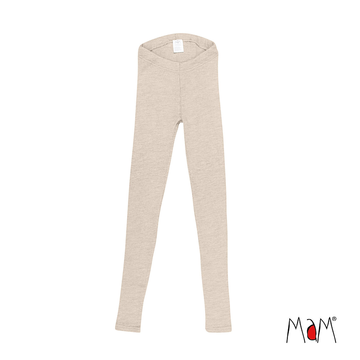 Leggings femme en laine mérinos MaM, coloris écru Toasted Coconut – collection 2026/2027