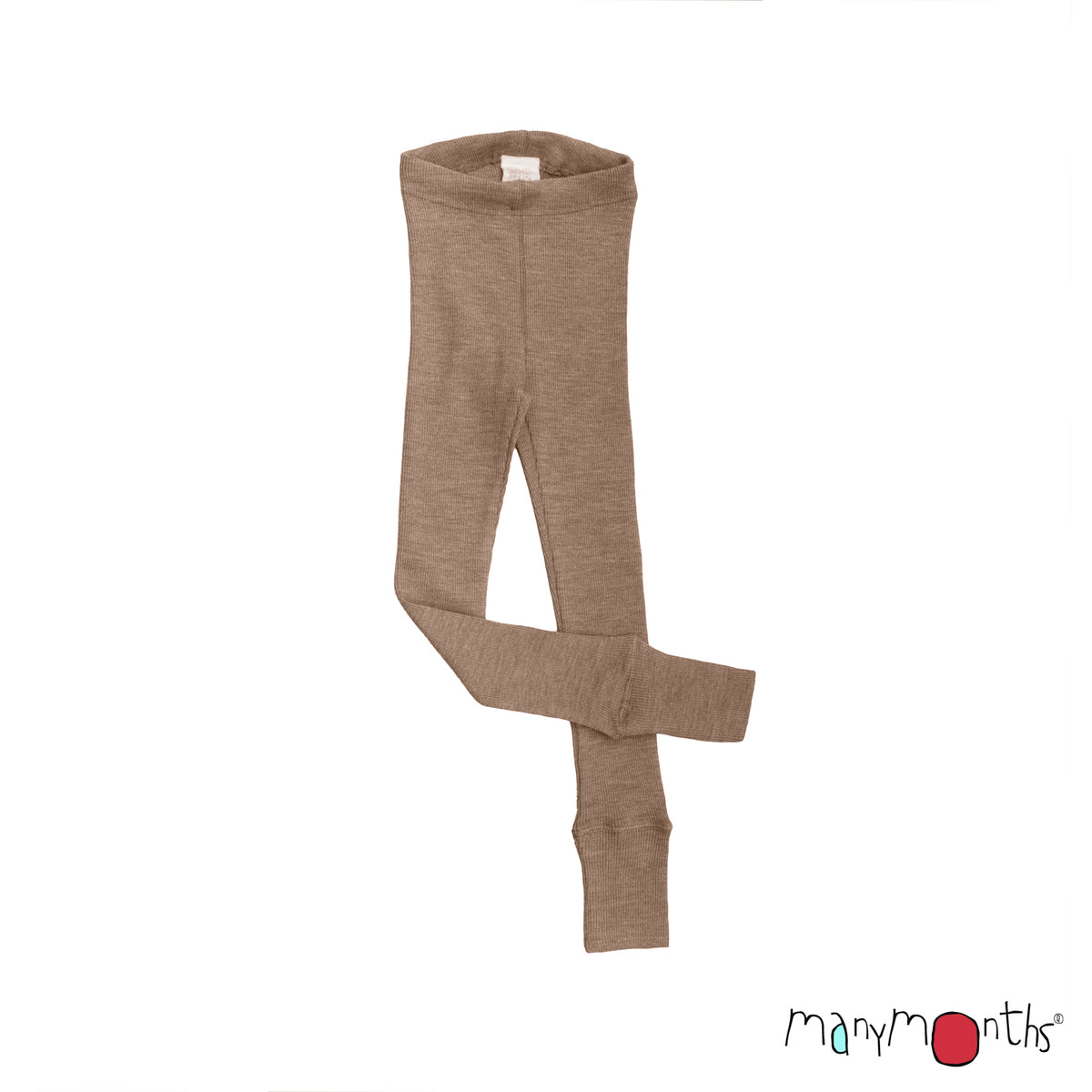 Leggings mixtes évolutifs en laine mérinos ManyMonths, coloris beige Callisto Moon – collection 2026/2027