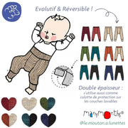 Longies ManyMonths réversibles - pantalon bébé évolutif en laine mérinos – PREVENTE 2025/26