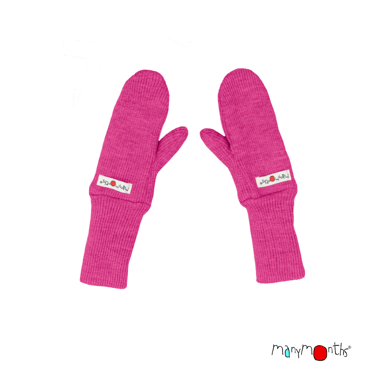 Moufles en laine mérinos ManyMonths bébé et enfant, coloris rose Nebula Pink – collection 2026/2027
