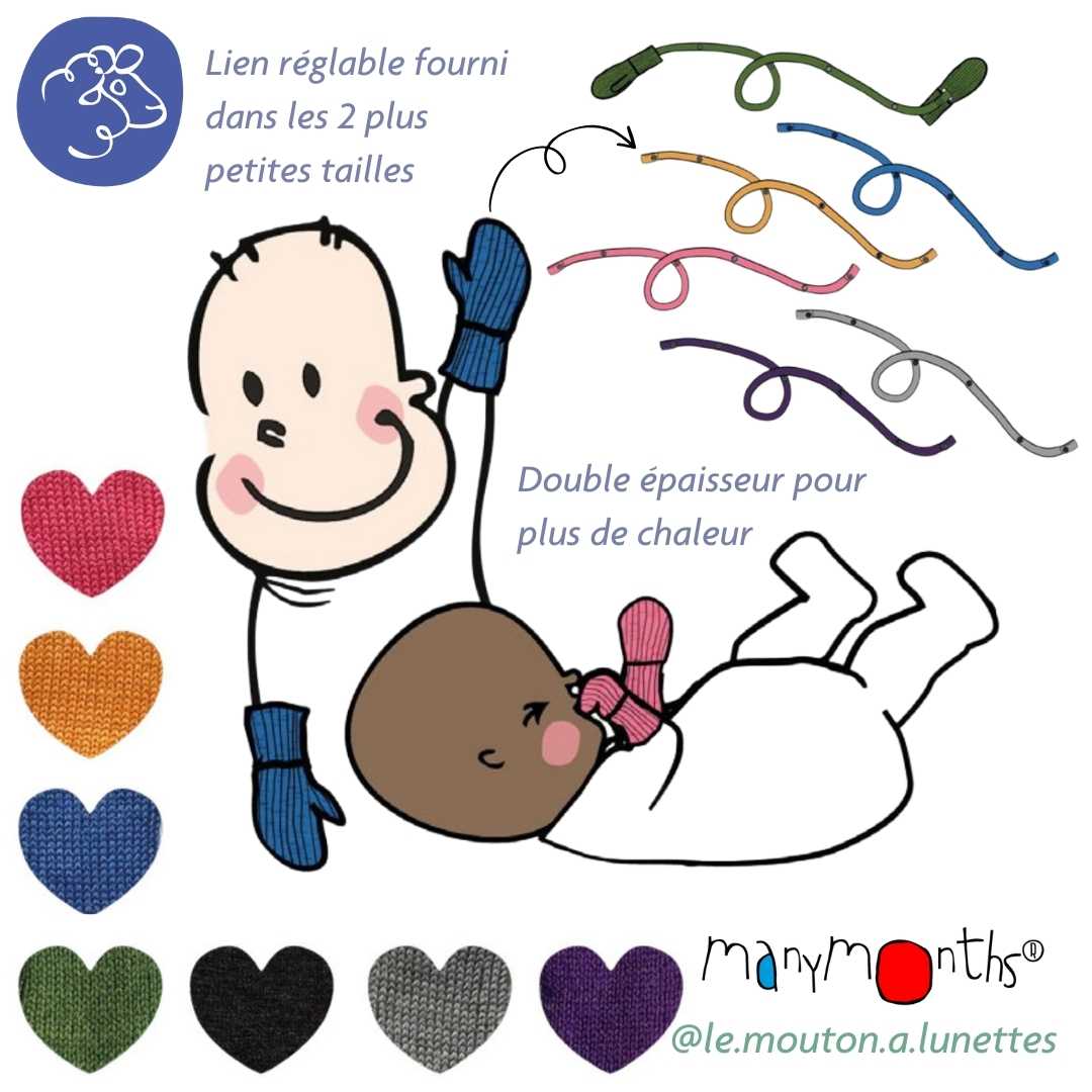 moufles laine mérinos manymonths bébé et enfant