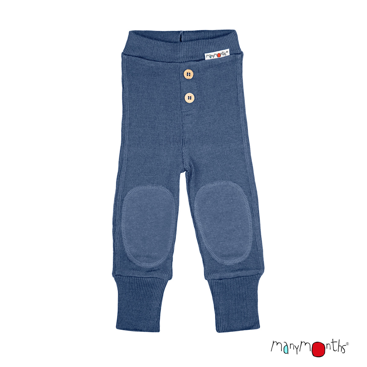 Pantalon Joggers bébé en laine mérinos ManyMonths, coloris bleu Moondust Blue – collection 2026/2027