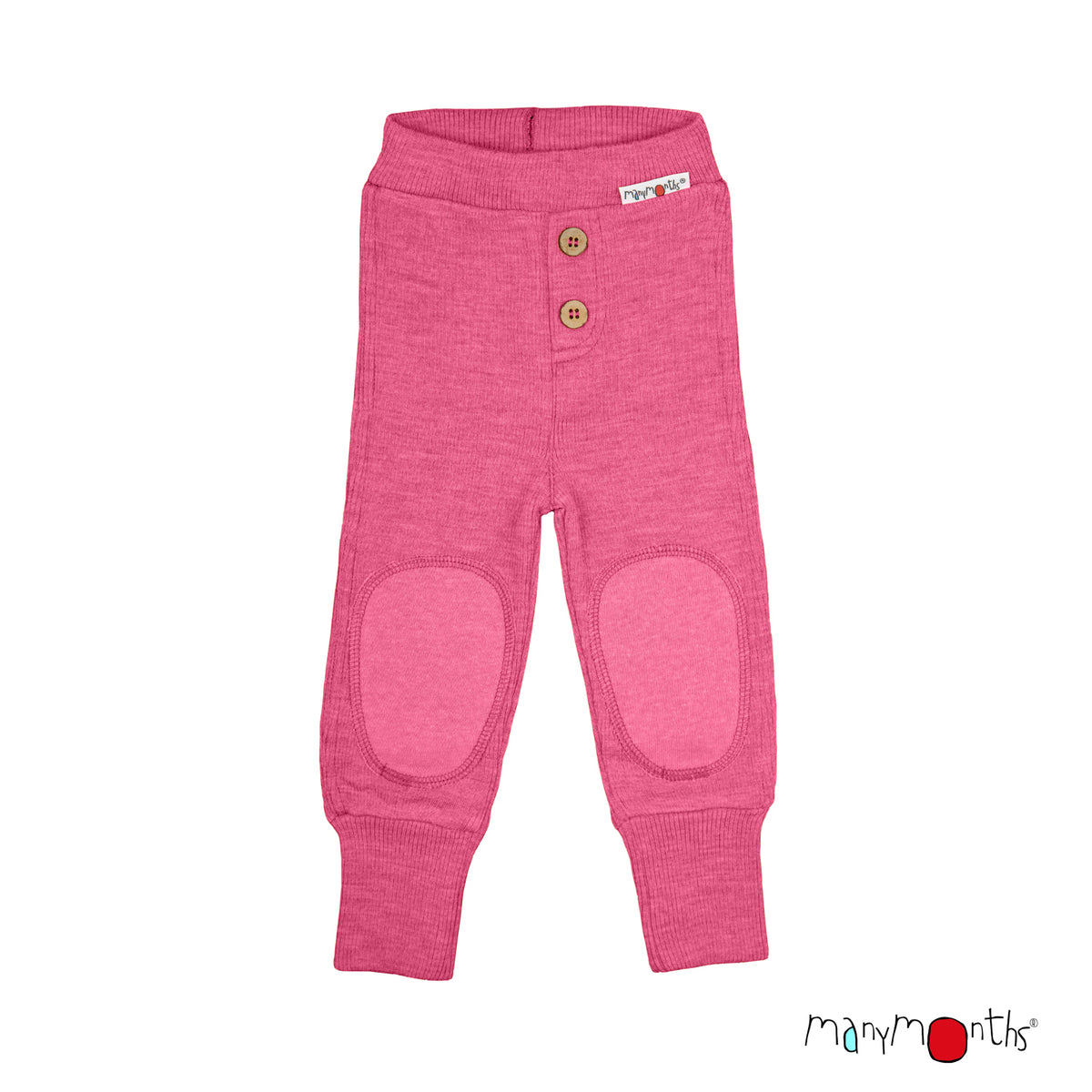 Pantalon Joggers bébé en laine mérinos ManyMonths, coloris rose Nebula Pink – collection 2026/2027