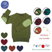 Pullover mérinos ManyMonths avec renforts aux coudes – PREVENTE 2025/26