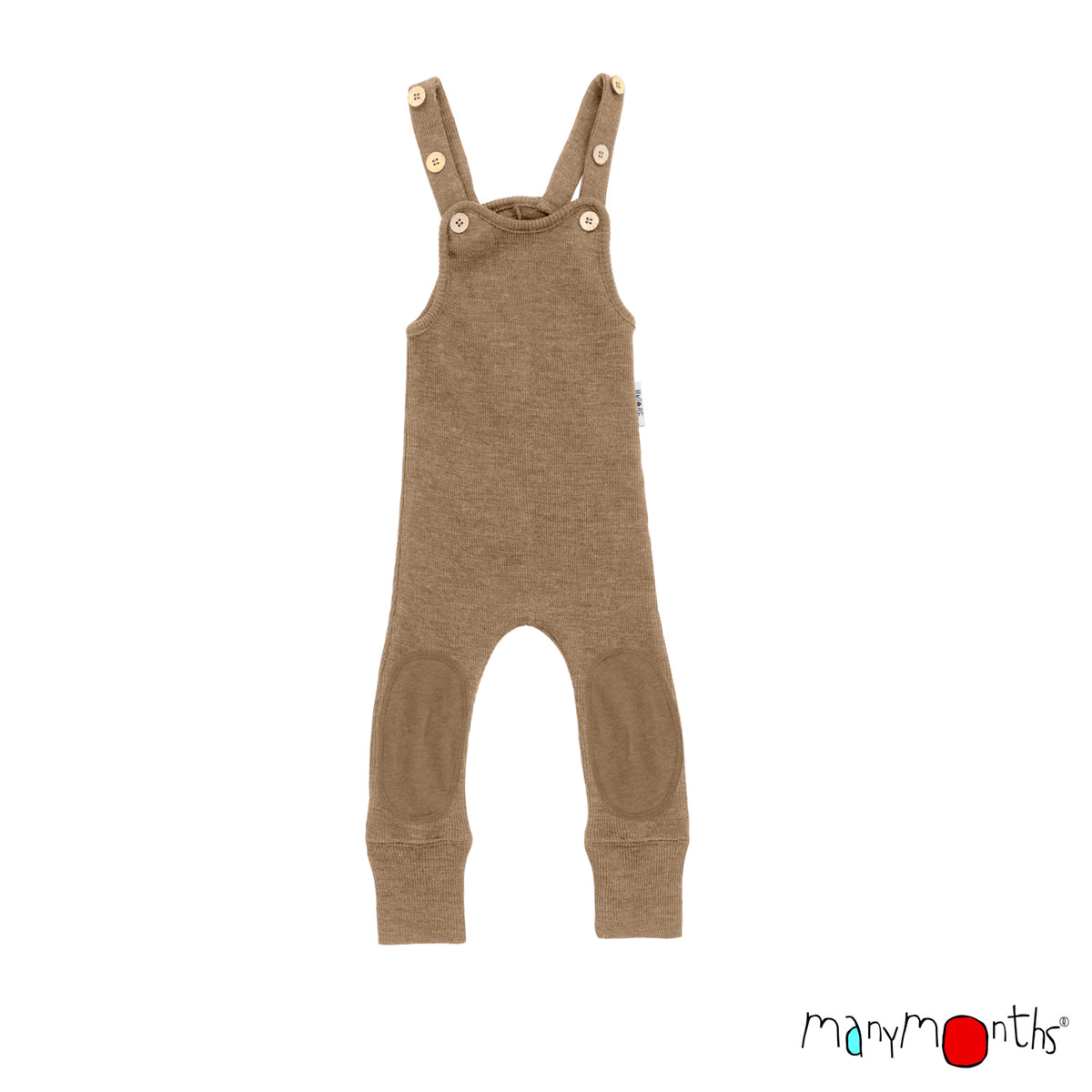 Salopette en laine mérinos pour bébé "Romper playsuit" ManyMonths, coloris beige Callisto Moon – collection 2026/2027