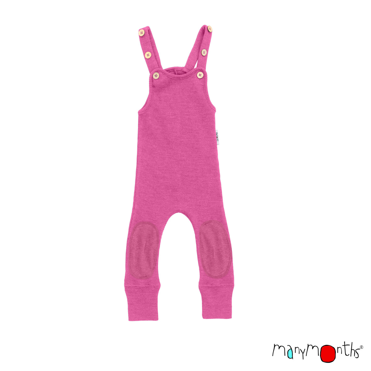 Salopette en laine mérinos pour bébé "Romper playsuit" ManyMonths, coloris rose Nebula Pink – collection 2026/2027