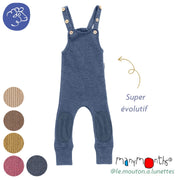 ManyMonths Salopette en laine mérinos pour bébé "Romper playsuit" Manymonths – collection 2026/2027