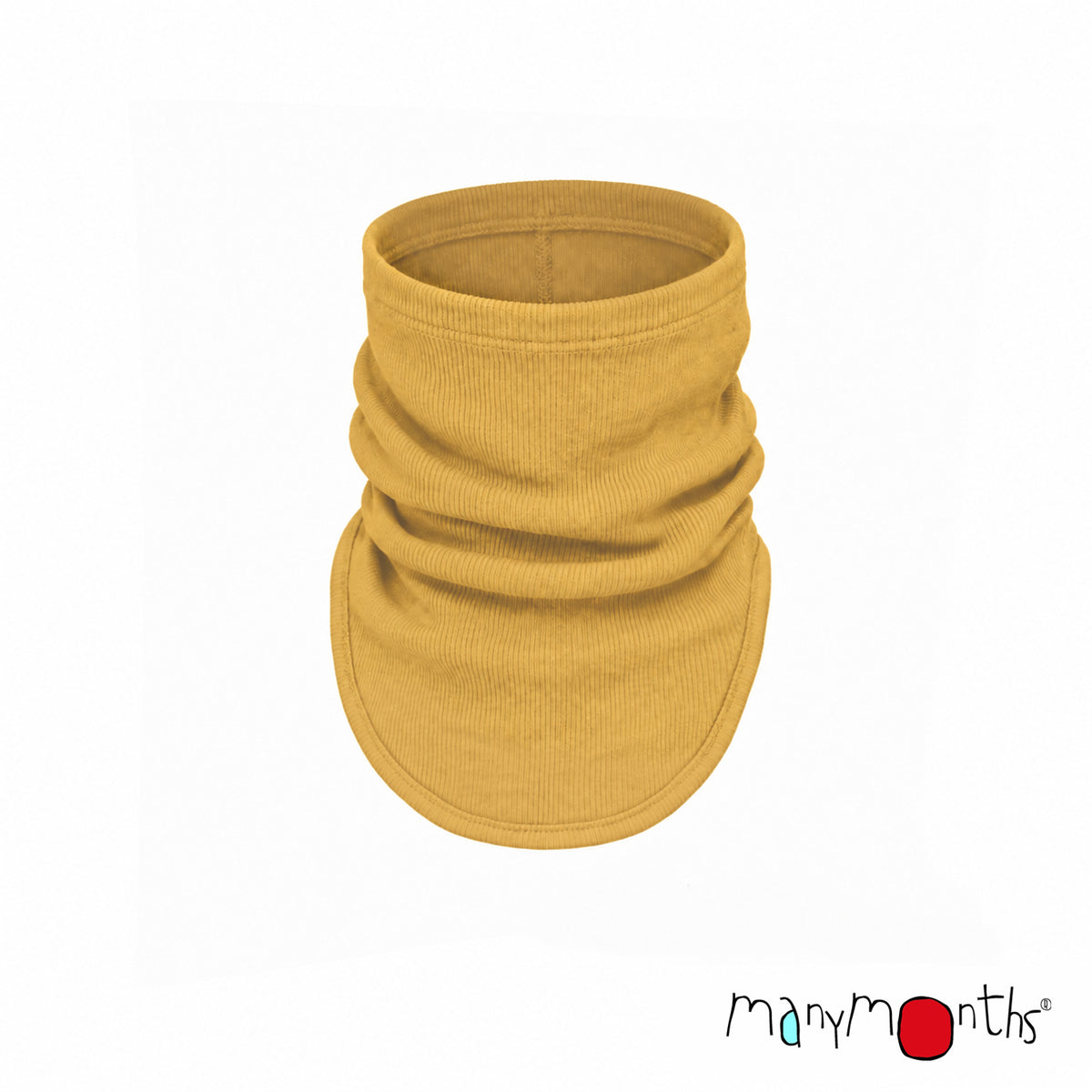 Snood Multitube ManyMonths en laine mérinos, coloris jaune Golden Star – collection 2026/2027