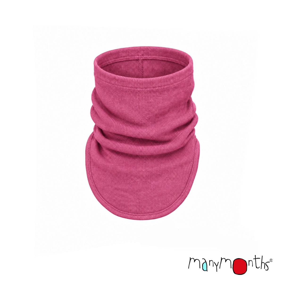 Snood Multitube ManyMonths en laine mérinos, coloris rose Nebula Pink – collection 2026/2027