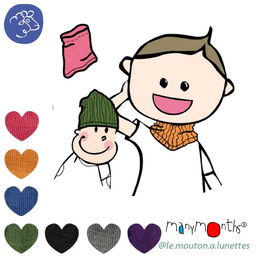 snood multitube manymonths tour de cou enfant laine mérinos