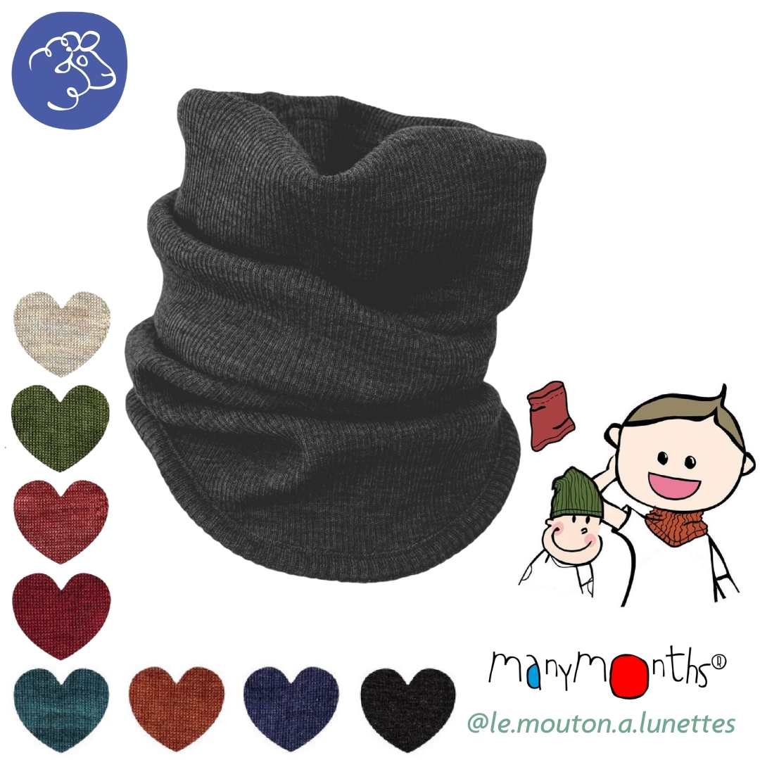 Snood Manymonths Kid Multitube en laine mérinos - Tour de cou enfant – PREVENTE 2025/26