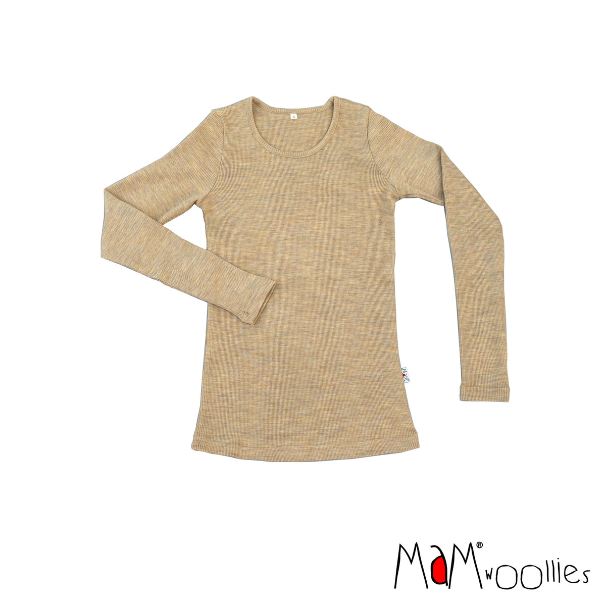 T-shirt laine mérinos MaM manches longues femme et ado, coloris beige Callisto Moon – collection 2026/2027