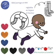 baby booties chaussons de portage manymonths bébé laine mérinos