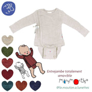Body kimono en laine mérinos évolutif 2 en 1 ManyMonths – PREVENTE 2025/26