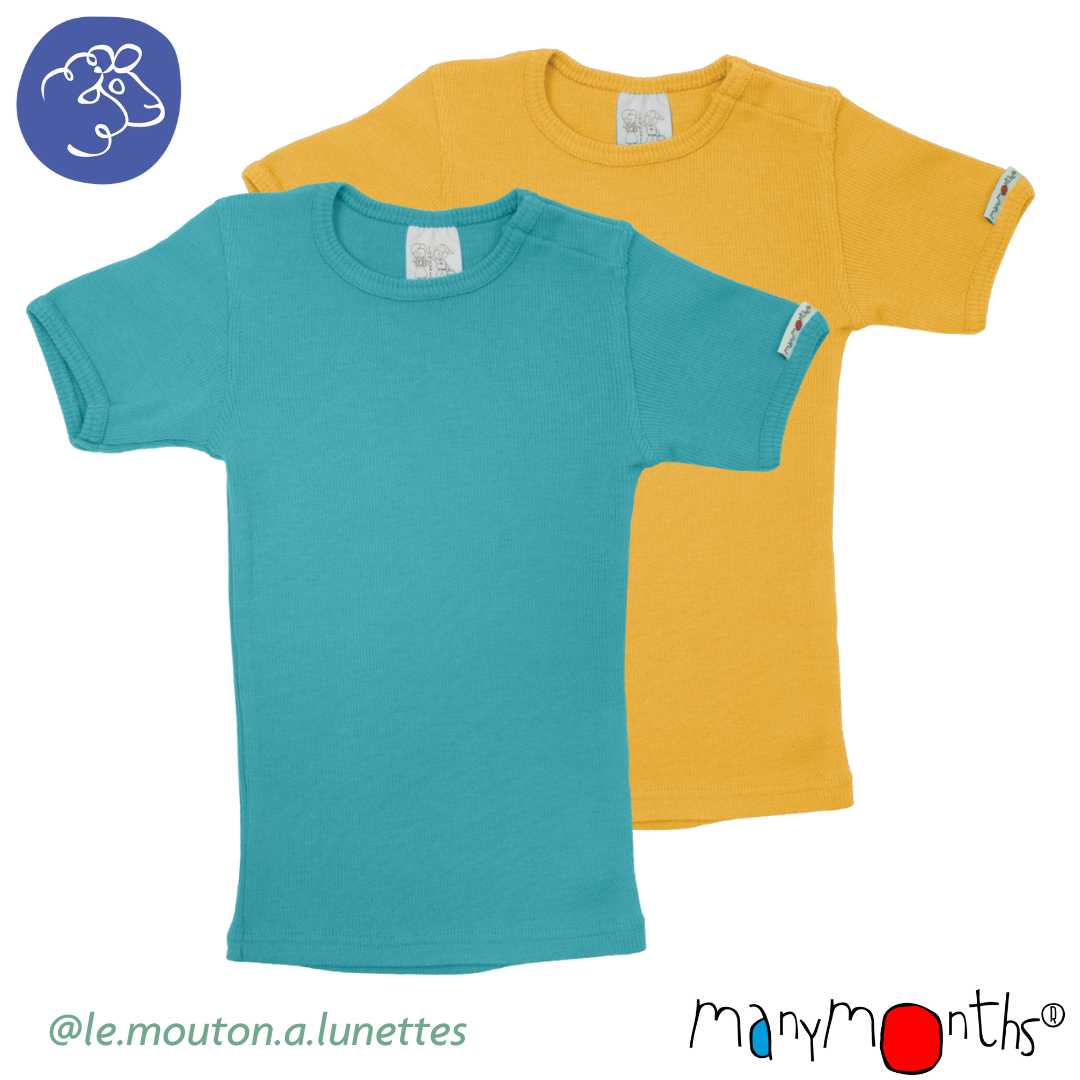 T-shirt mérinos 4 saisons manches courtes ManyMonths - Fin de série