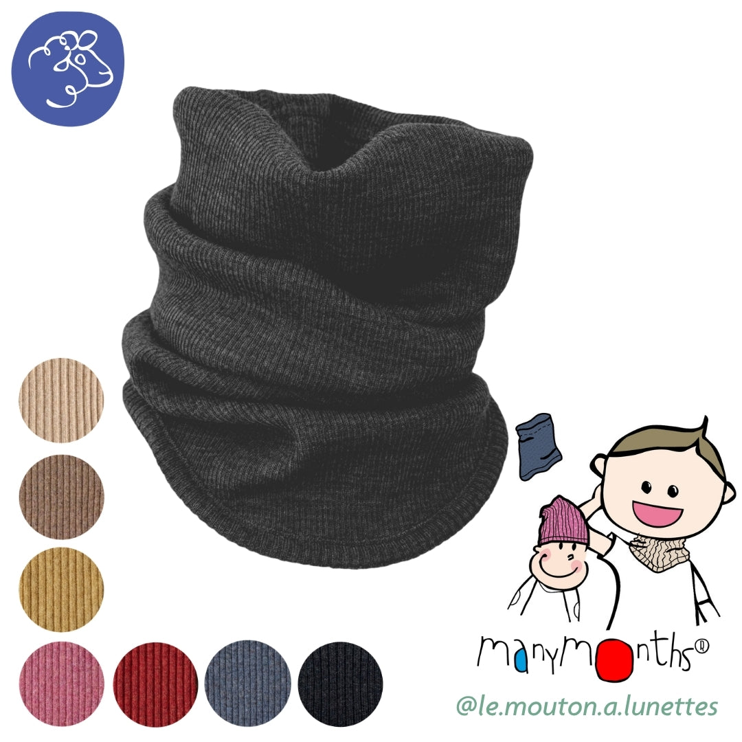Snood Multitube Manymonths - Tour de cou enfant en laine mérinos - PREVENTE 2026/27