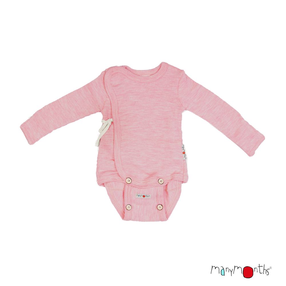 ManyMonths Body Kimono Evolutif laine merinos rose West Wind Rose