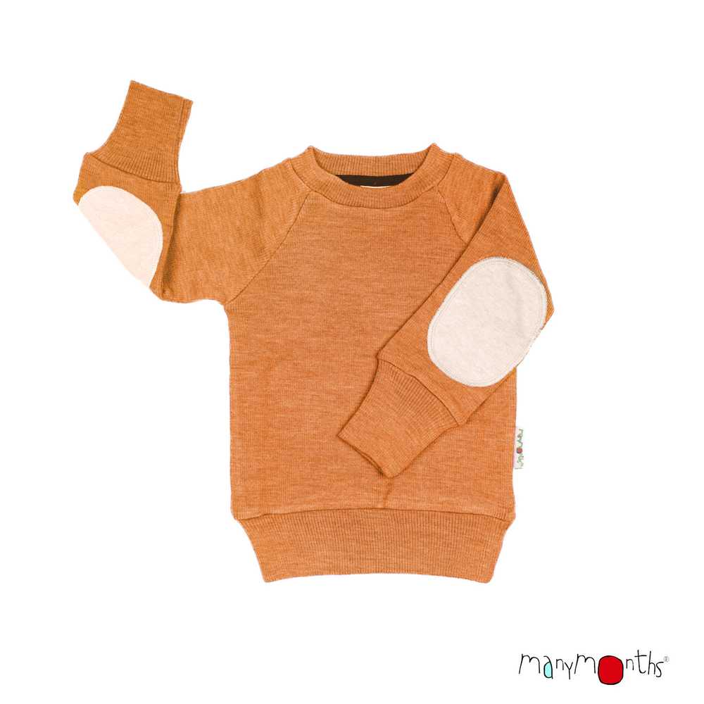 Pullover ManyMonths en laine mérinos avec renforts