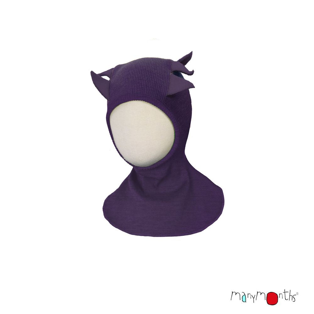 Cagoule Dino ManyMonths en laine mérinos