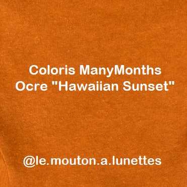 chanvre coton bio manymonths ocre hawaiian sunset
