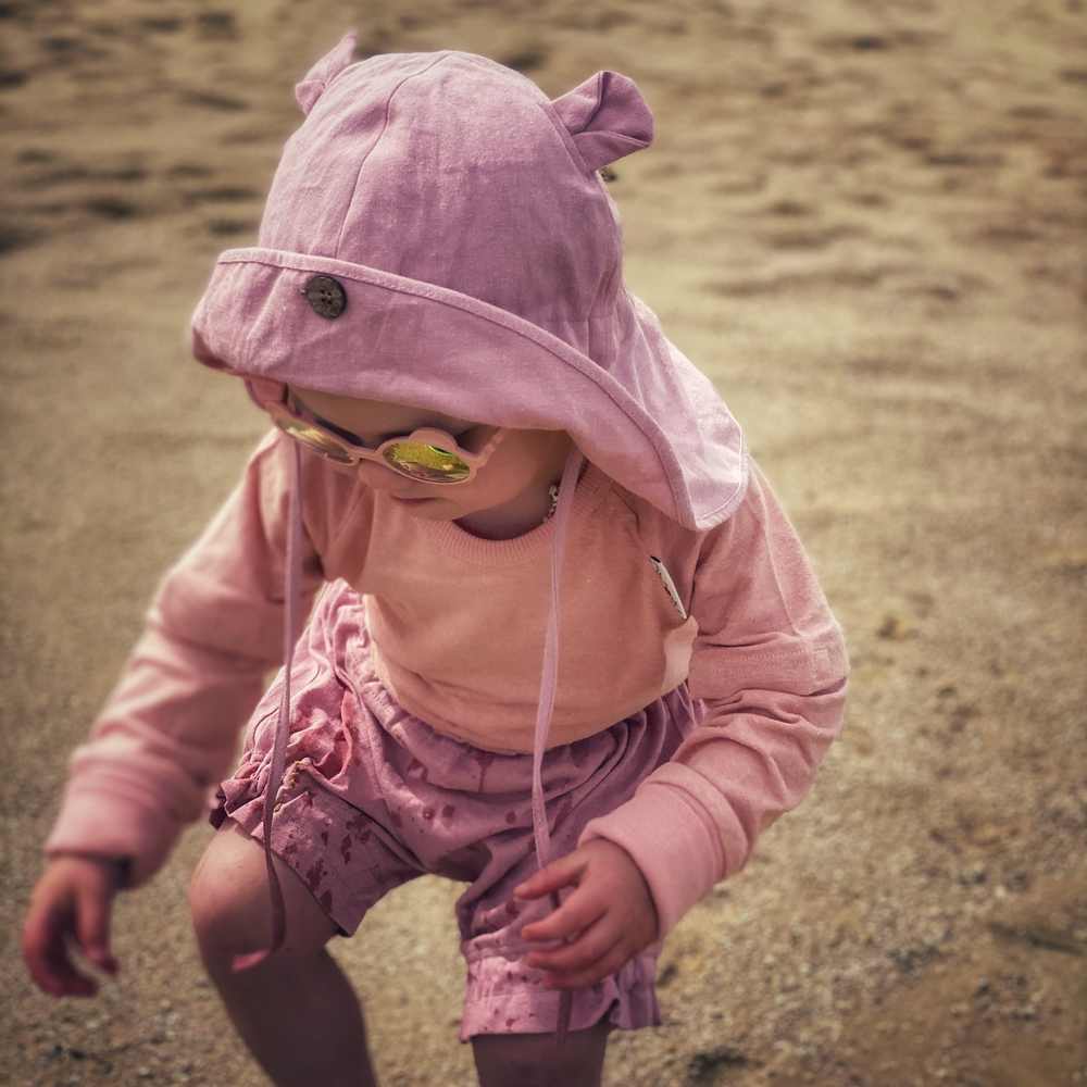 chapeau avec oreilles oursons pour bébé enfant évolutif été chanvre coton bio ManyMonths ECO Hempies mixte