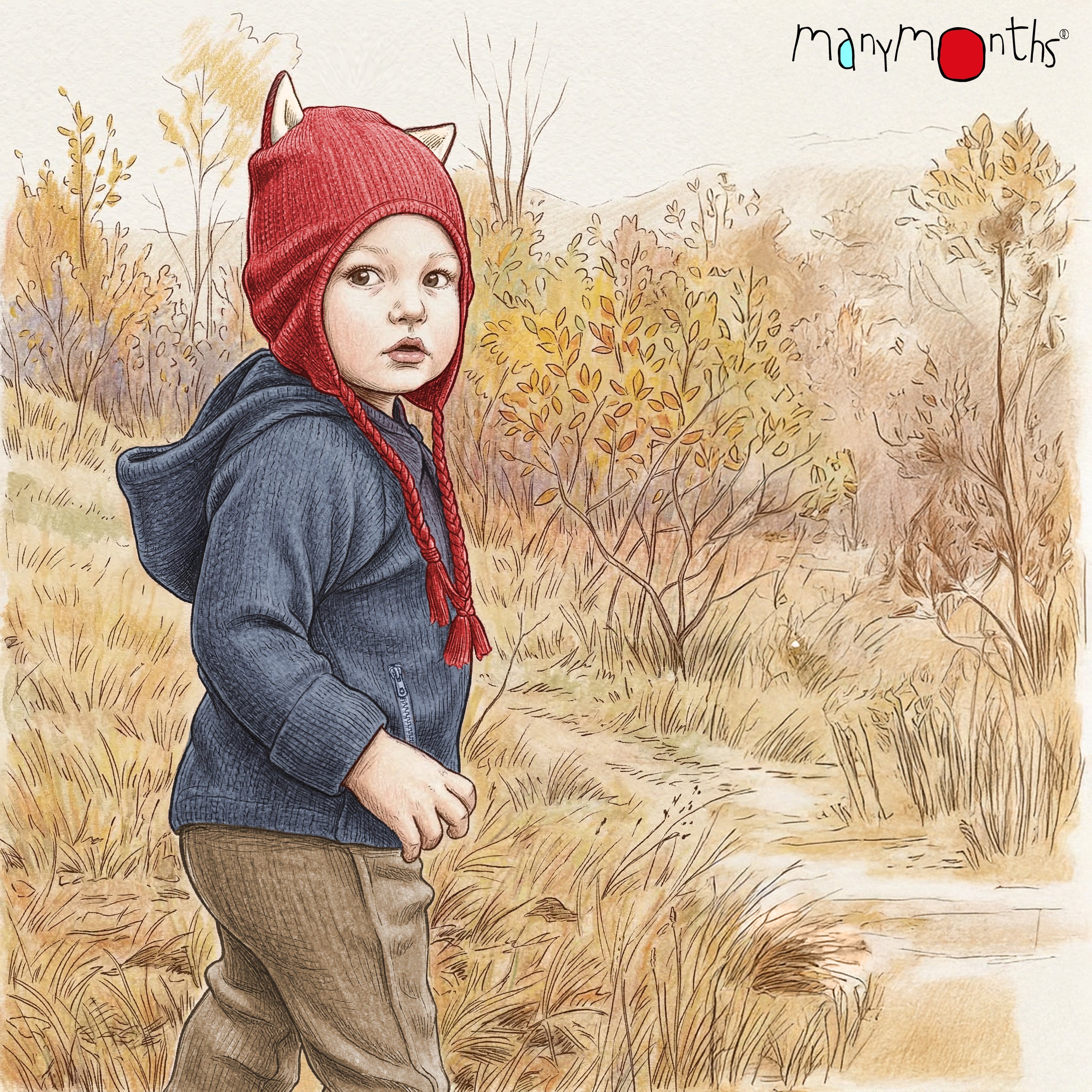 Bonnet Chat en laine mérinos - Kitty beanie ManyMonths – PREVENTE 2026/27