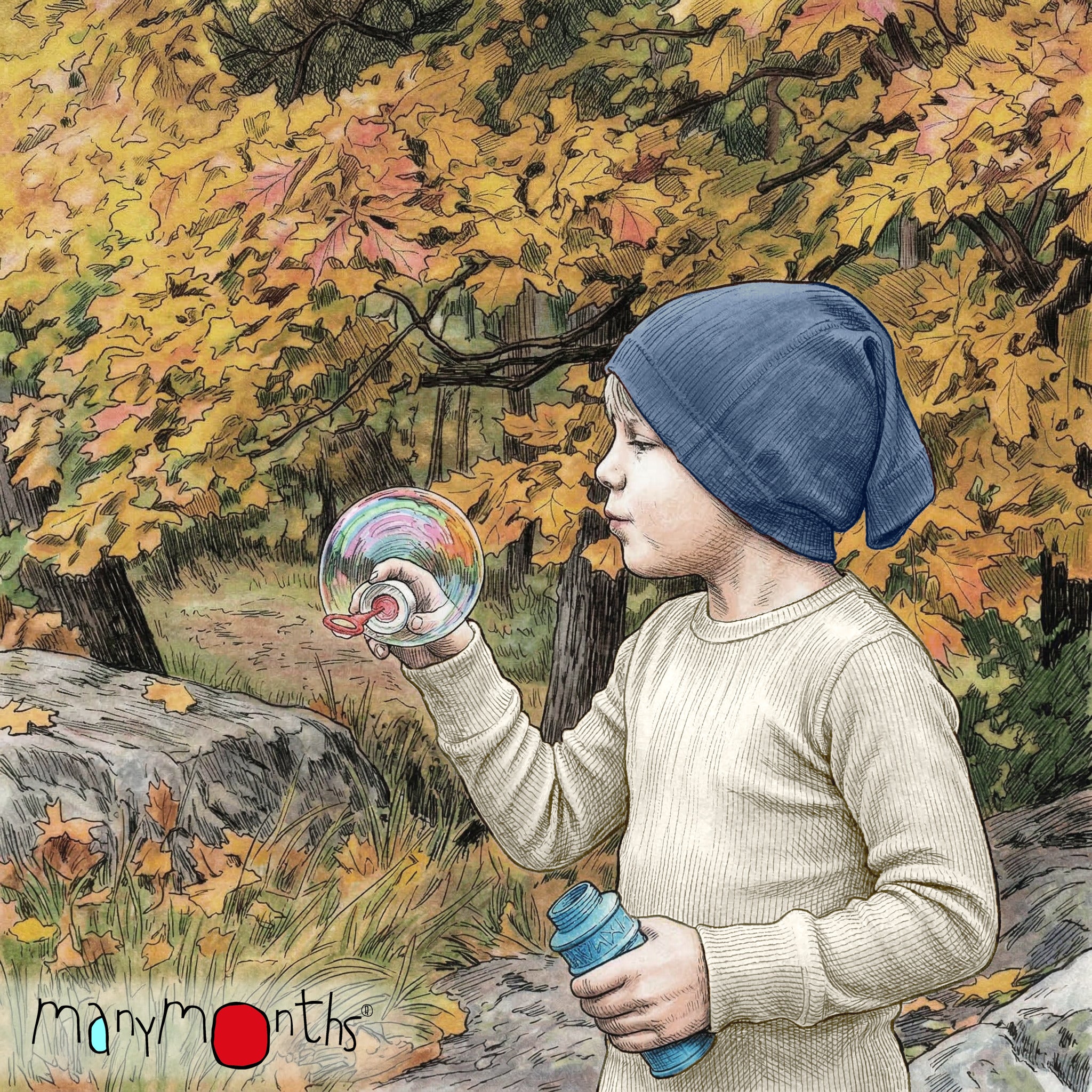 Snood Multitube Manymonths - Tour de cou enfant en laine mérinos - PREVENTE 2026/27