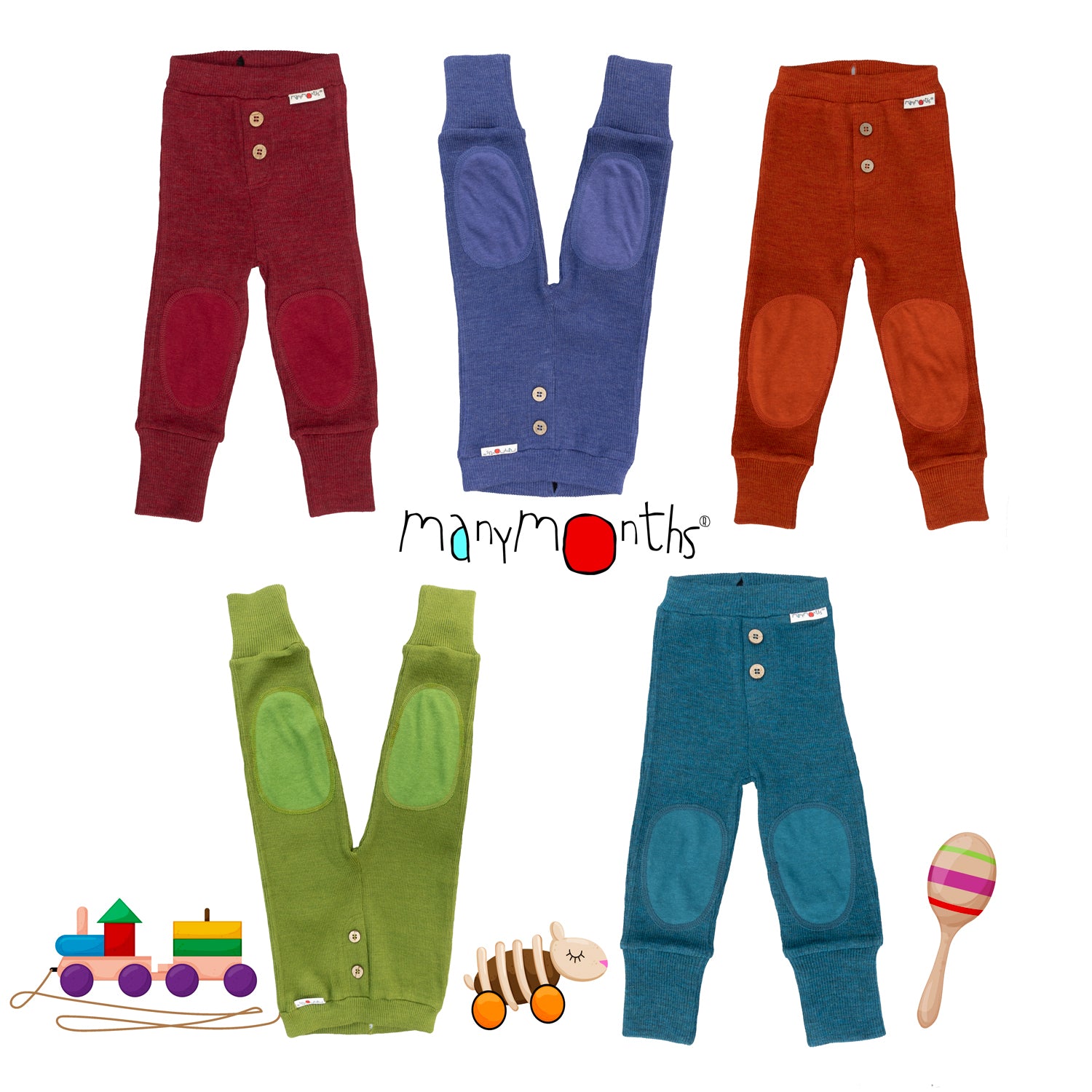 Joggers bébé en laine mérinos Manymonths – PREVENTE 2025/26