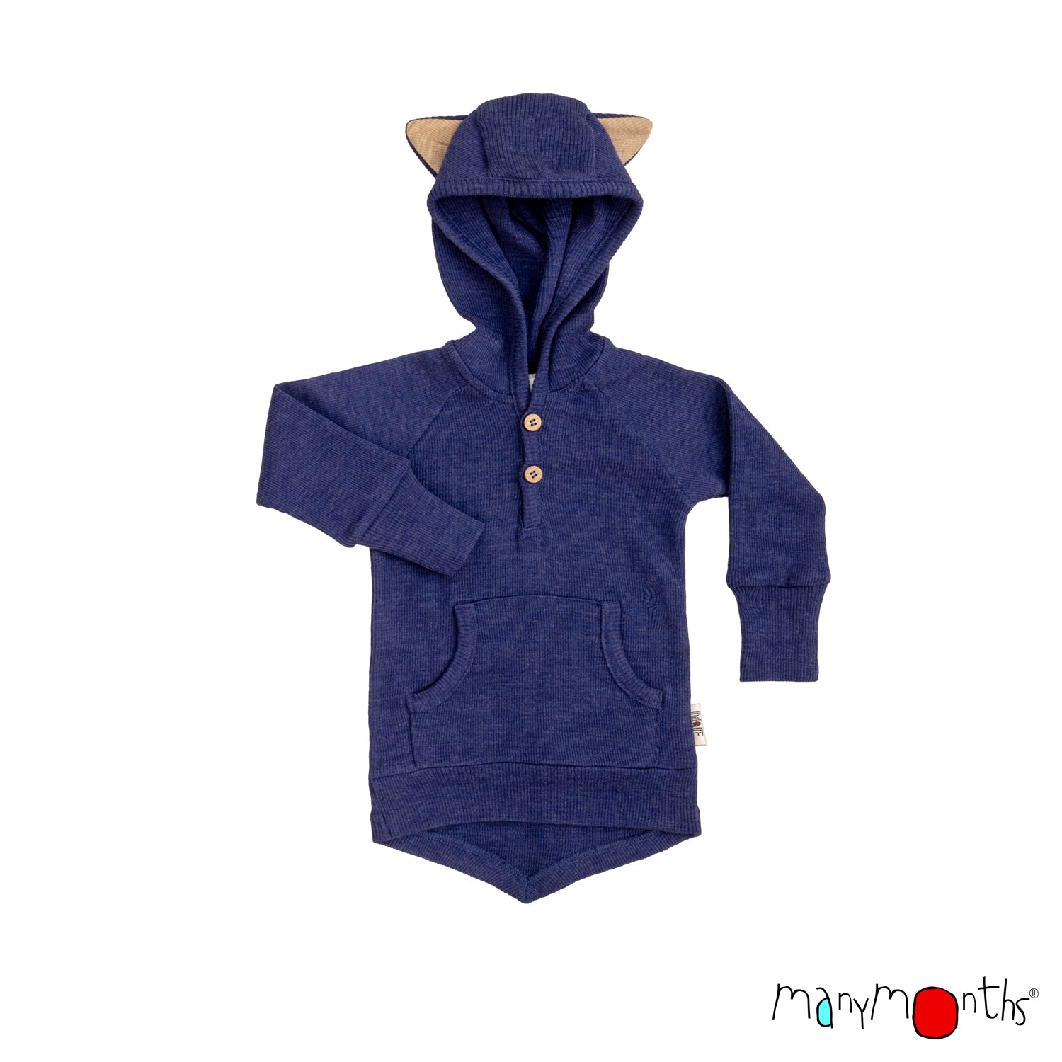 Hoodie Kitty ManyMonths - Sweat à capuche en mérinos Oreilles de Chat – Nouveauté 2025/26