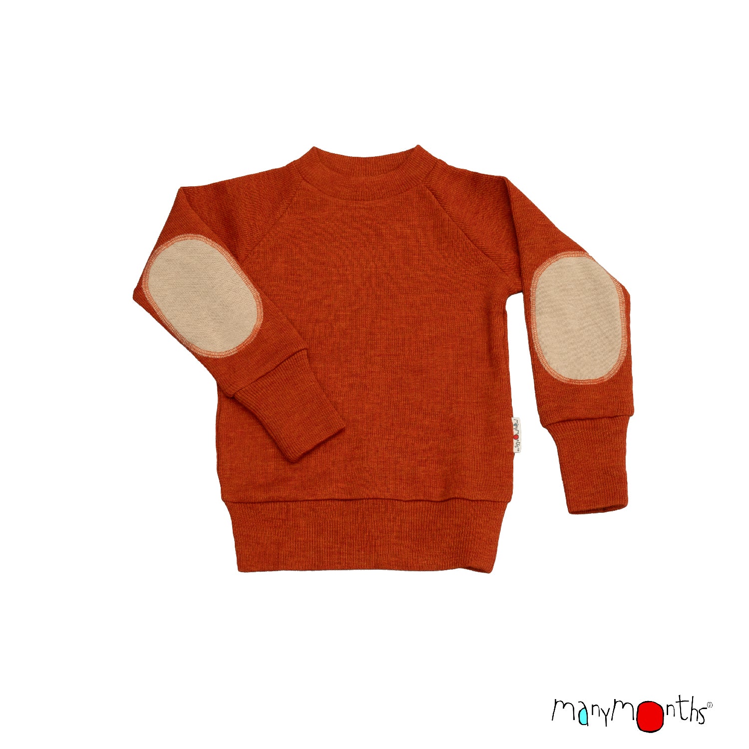 Pullover mérinos ManyMonths avec renforts aux coudes – PREVENTE 2025/26