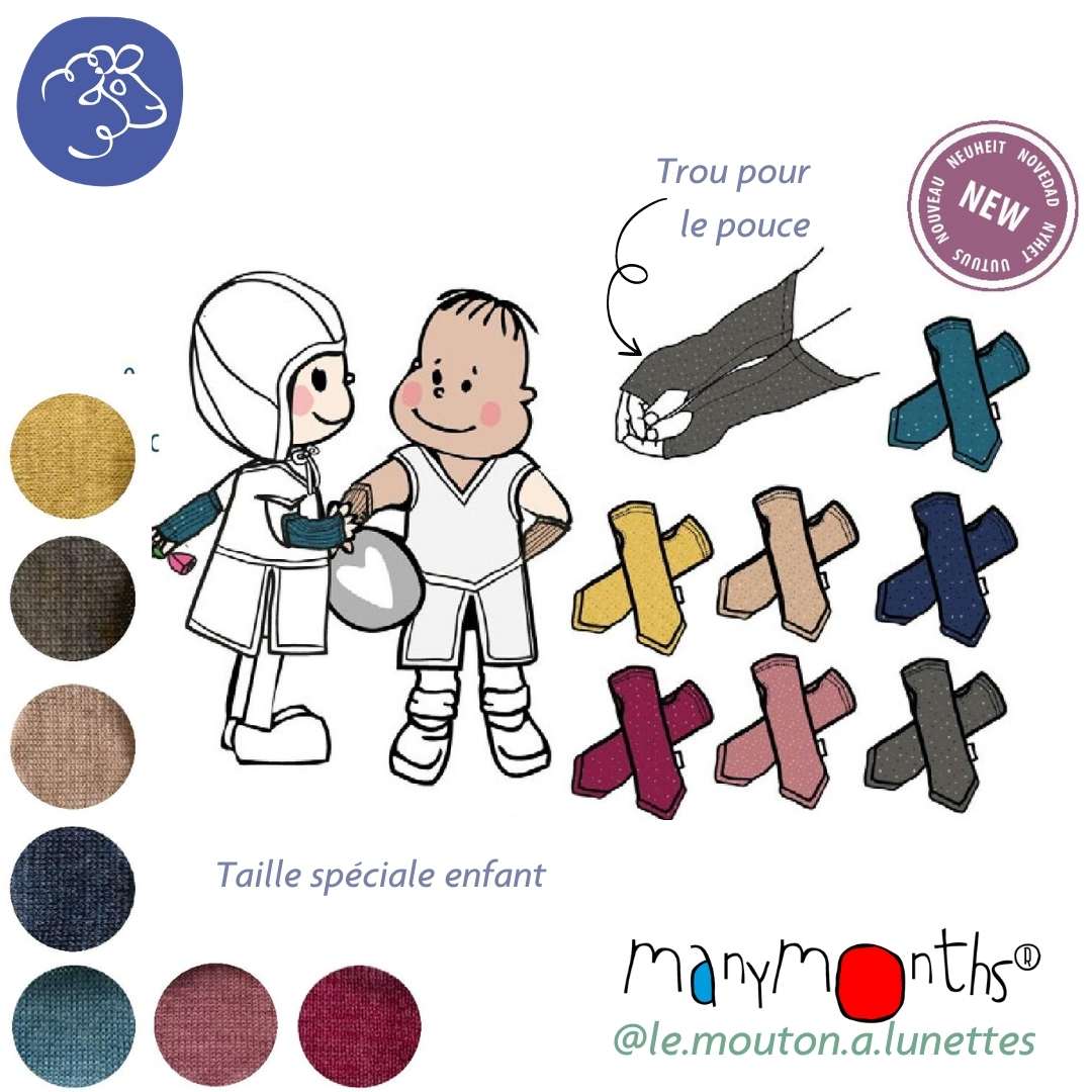 mitaines enfant laine mérinos ManyMonths