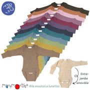 Body bébé évolutif en laine mérinos Manymonths couleurs 2023 2024