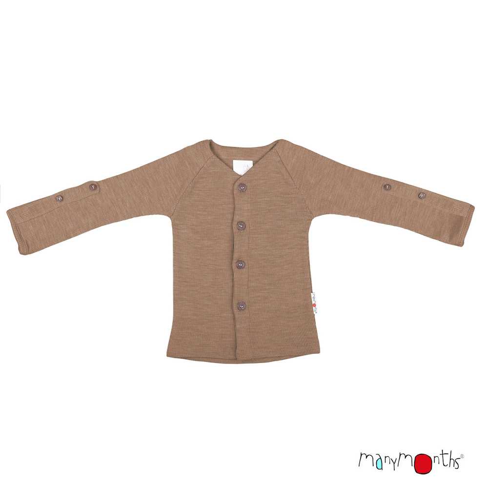 cardigan manymonths évolutif en laine mérinos enfant