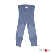 Leggings Manymonths pantalon enfant en laine mérinos blue mist
