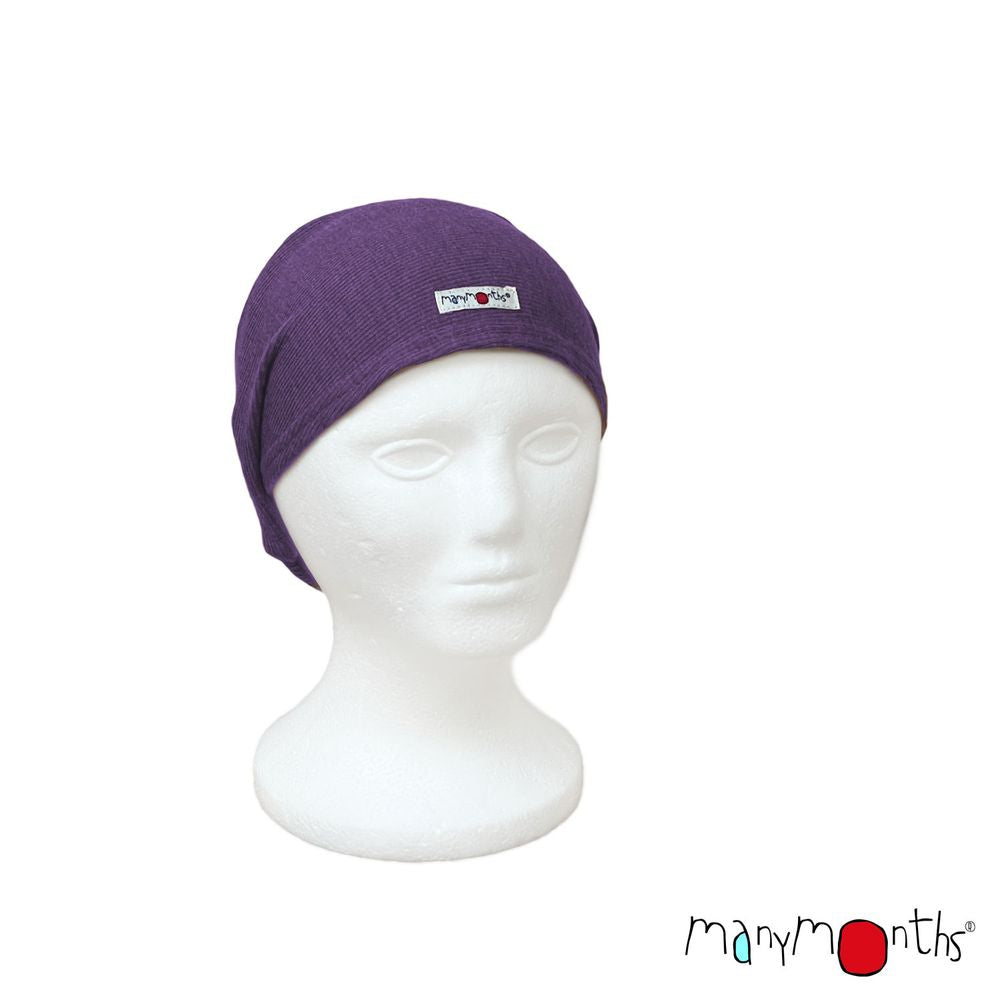 ManyMonths bandeau enfant adulte laine merinos violet harmony headband dustygrape