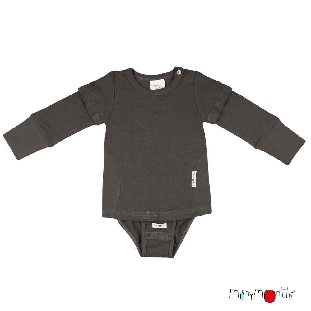 ManyMonths body bebe evolutif chanvre coton bio gris reef shark