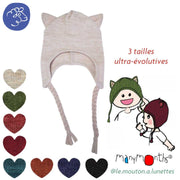 Bonnet Chat en laine mérinos - Kitty beanie ManyMonths – PREVENTE 2025/26